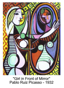 Pablo Picasso's painting, Girl in Front of Mirror